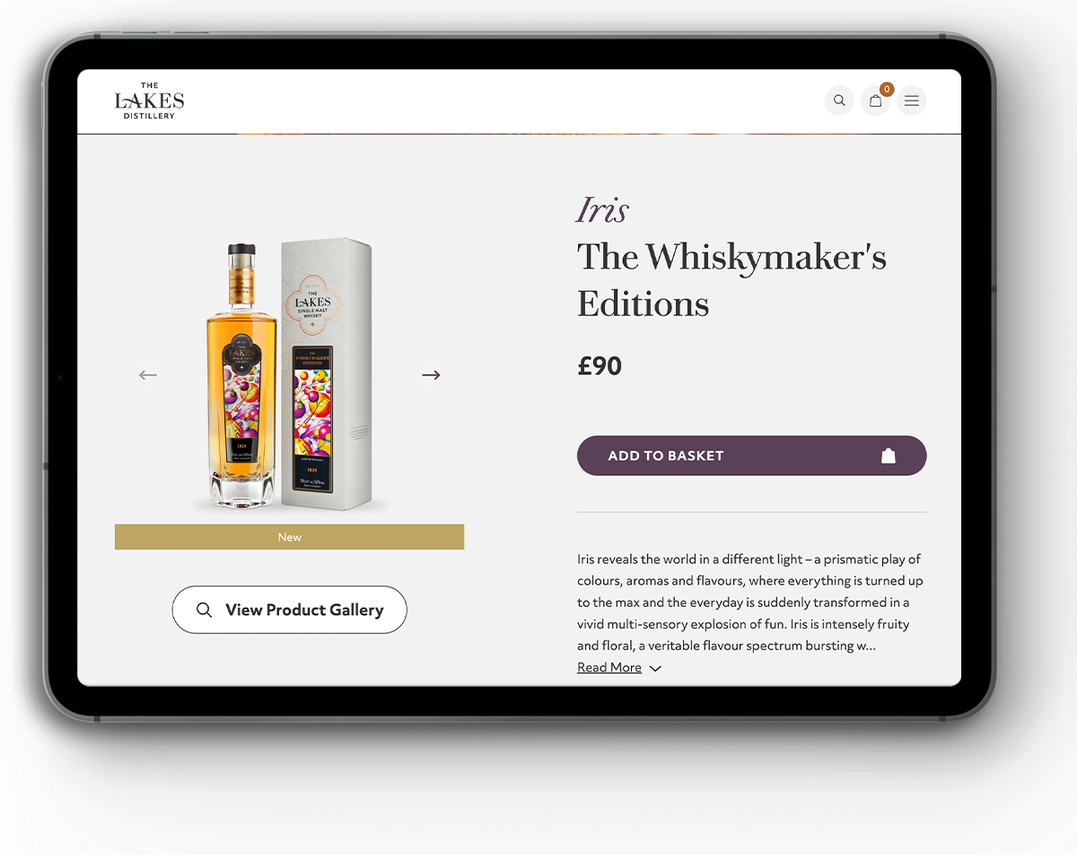 Lakes Distillery Product Page