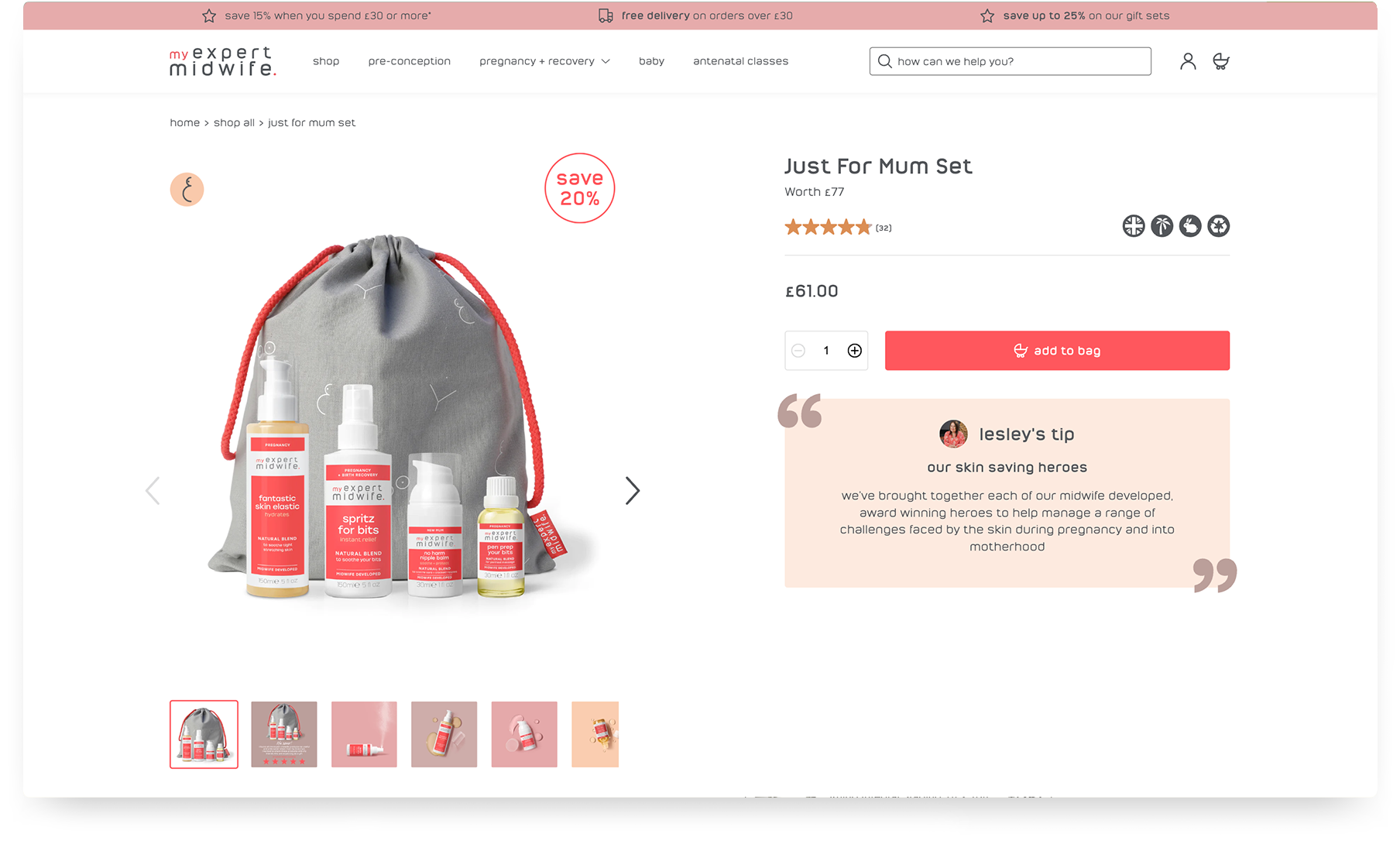 My Expert Midwife Product Page